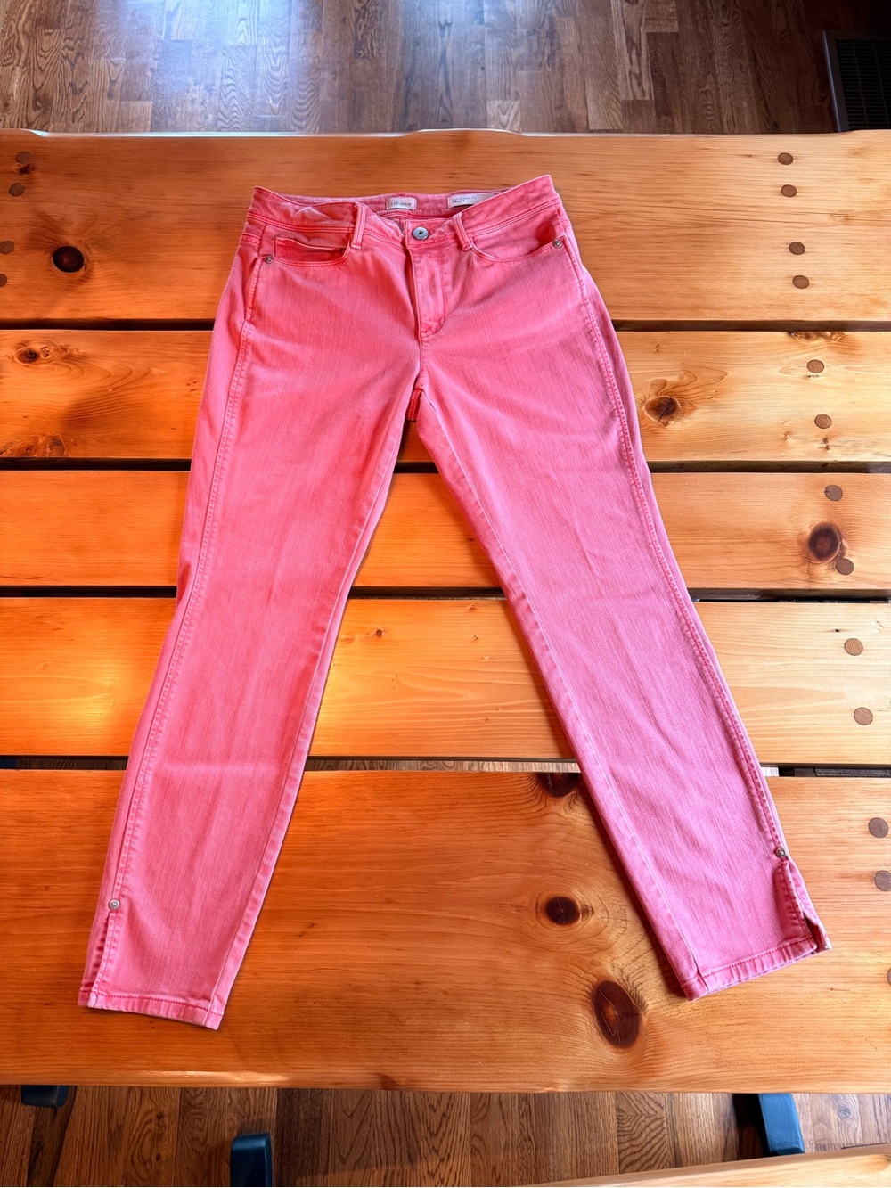 J. Jill Coral Pink Slim Ankle Jeans
